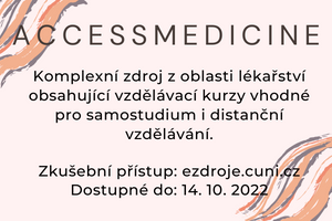 AccessMedicine zkušební přístup do 14. 10. 2022
