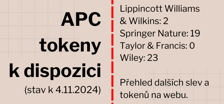 APC tokeny k dispozici (stav k 4.11.2024)