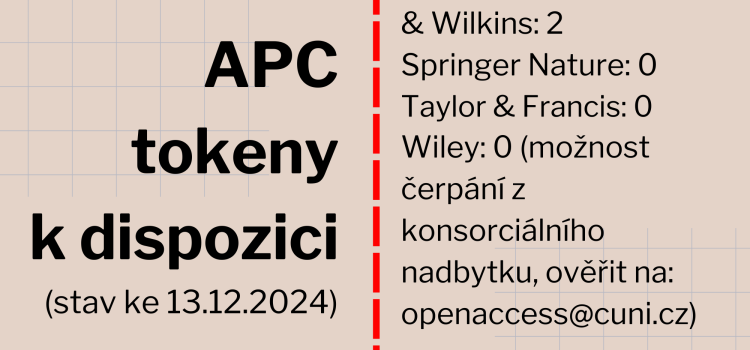 APC tokeny k dispozici (stav k 13.12.2024)